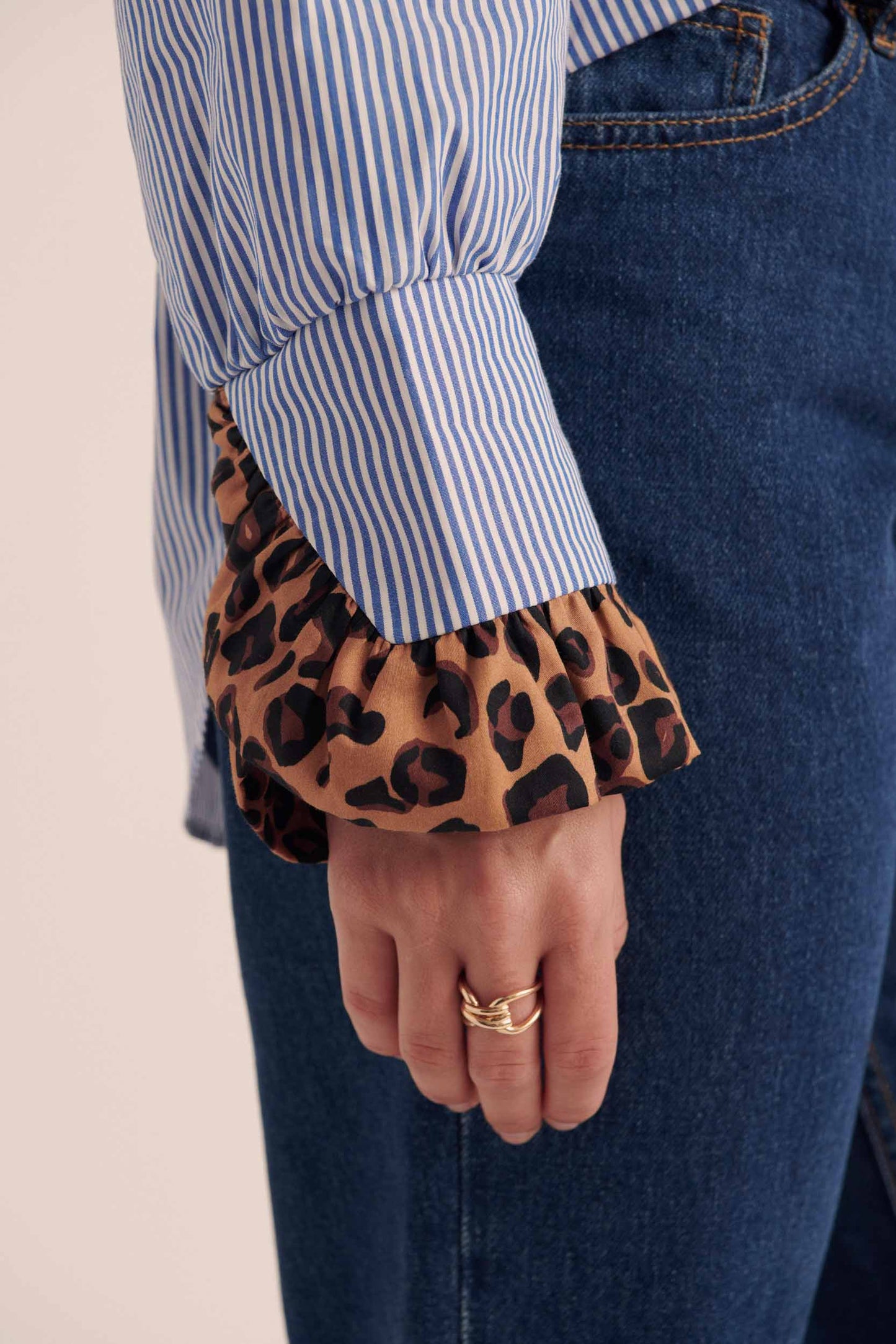 Source leopard and striped blouse