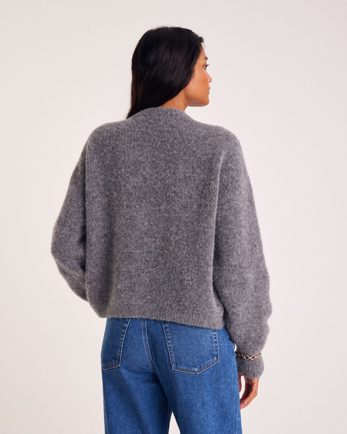 Light gray softness cardigan