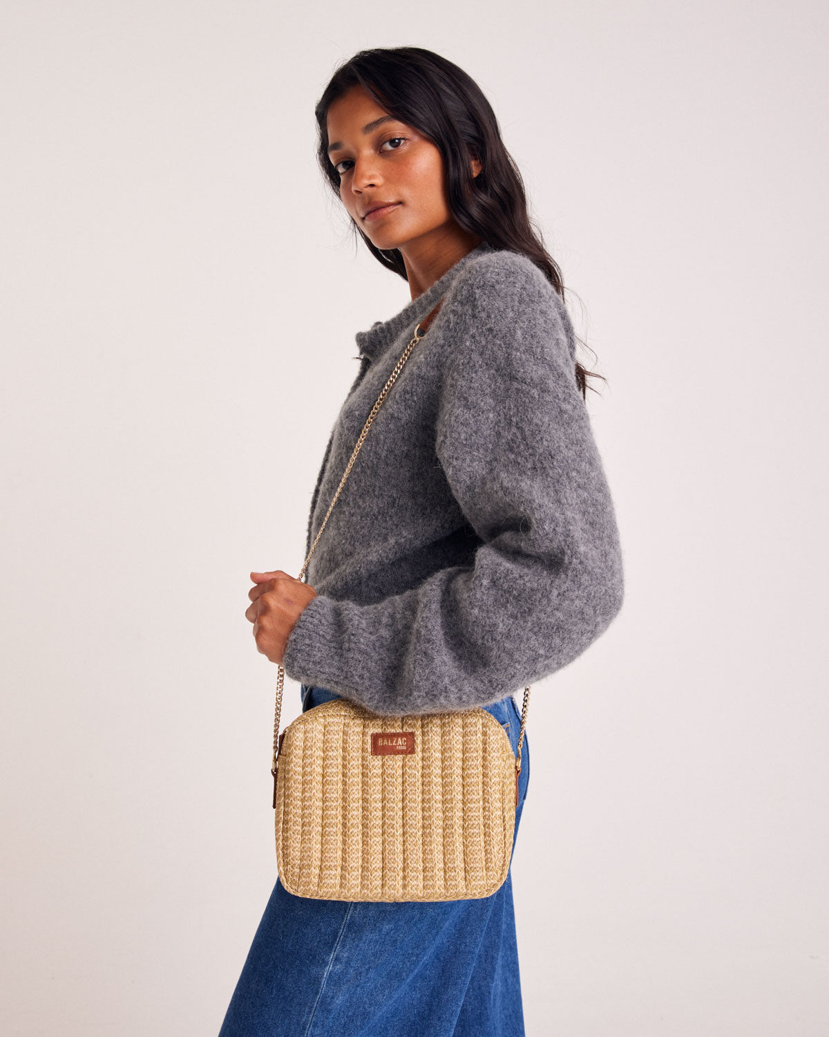 Caesar raffia bag