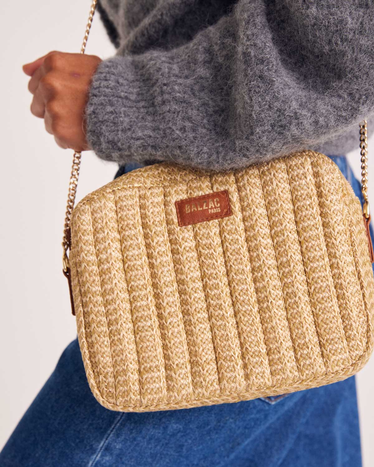 Caesar raffia bag