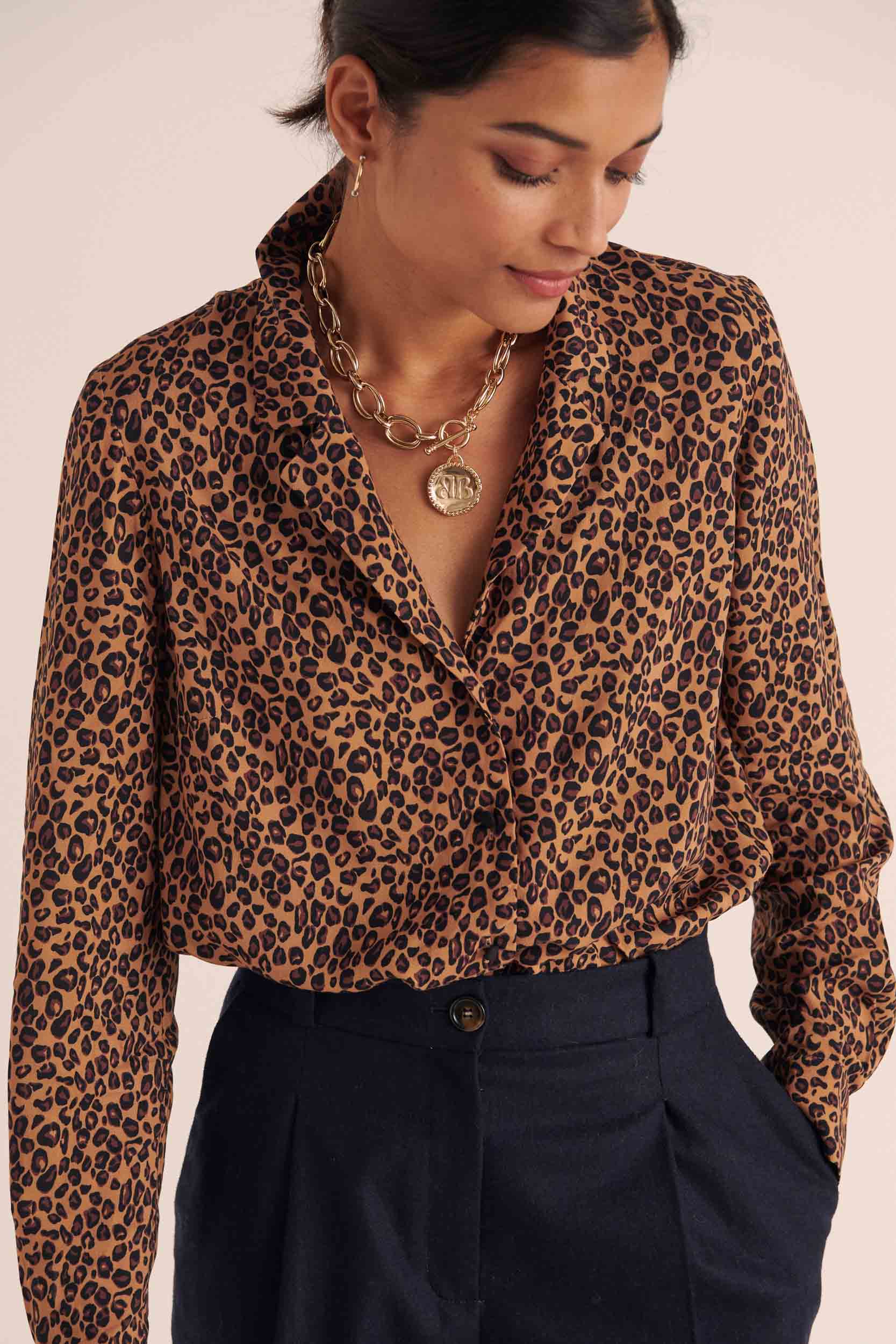 Robe Femme George Taille 16 Imprimé Léopard - Polyester/viscose, Manches Partielles
