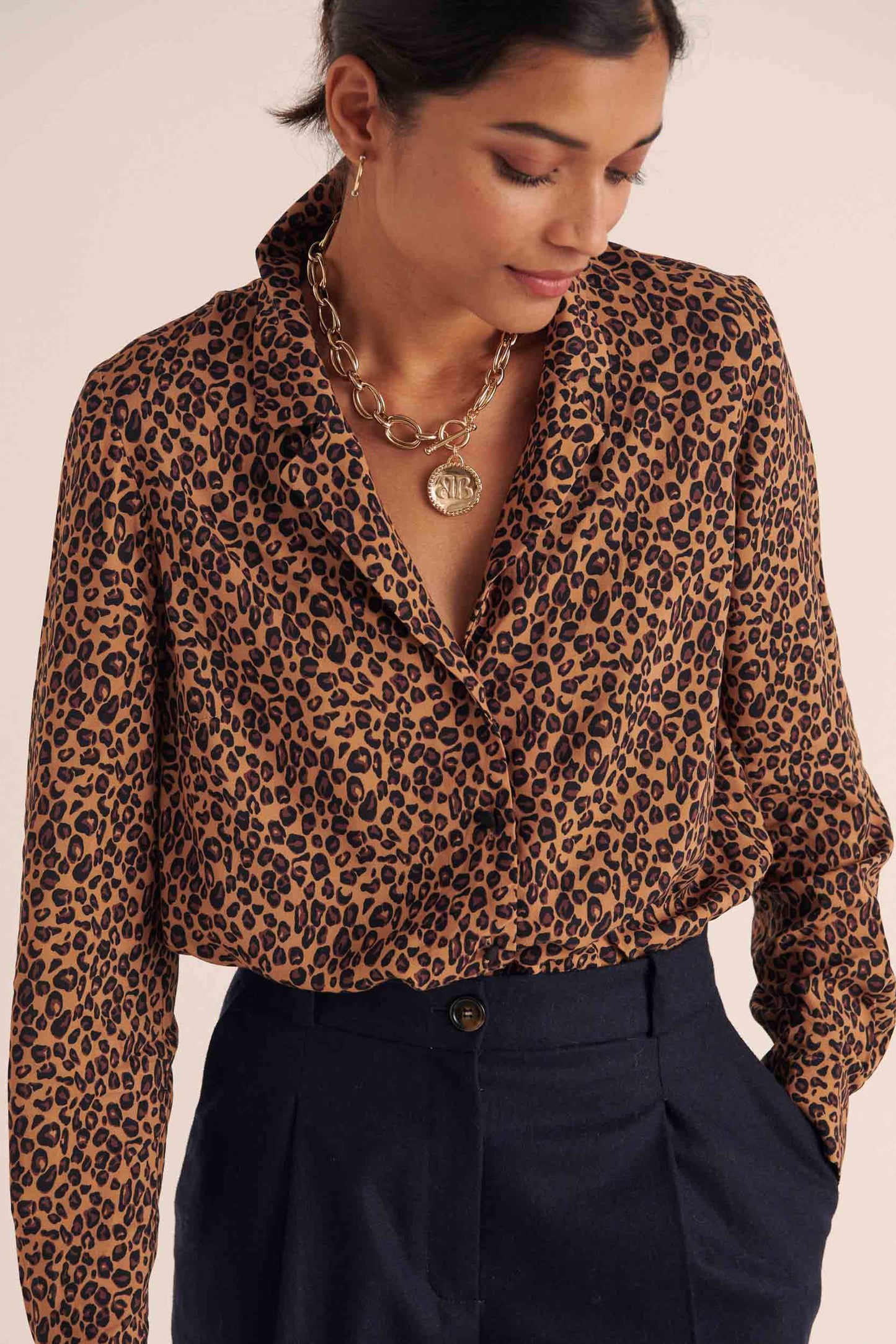 George leopard print shirt