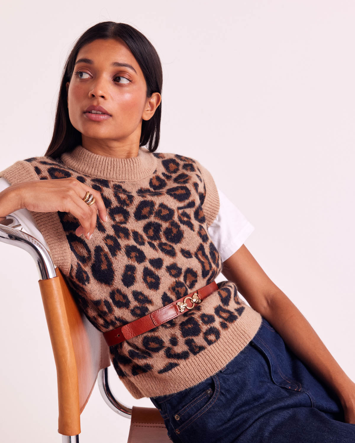 Pullover Blason Leopard