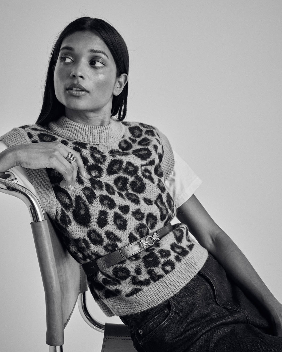 Pullover Blason Leopard