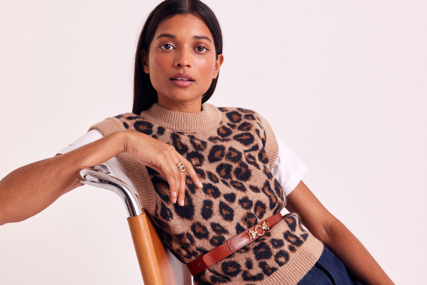 Pullover Blason Leopard