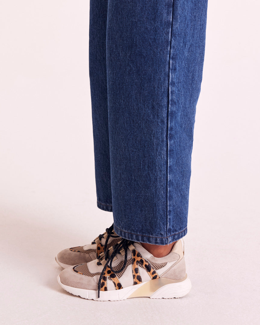 Sneakers Astor sand and cheetah