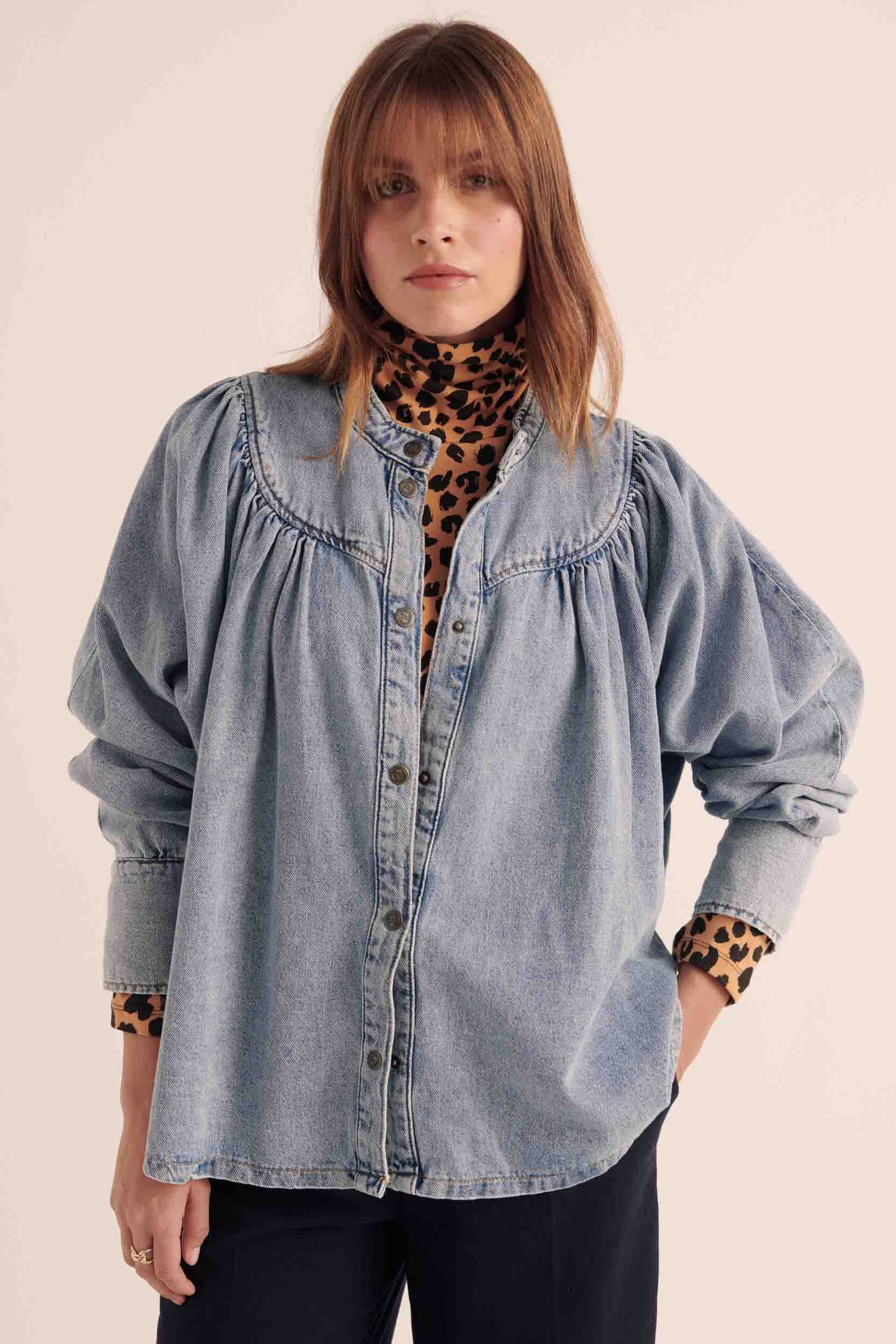 Blouse Apolline bleu glacier