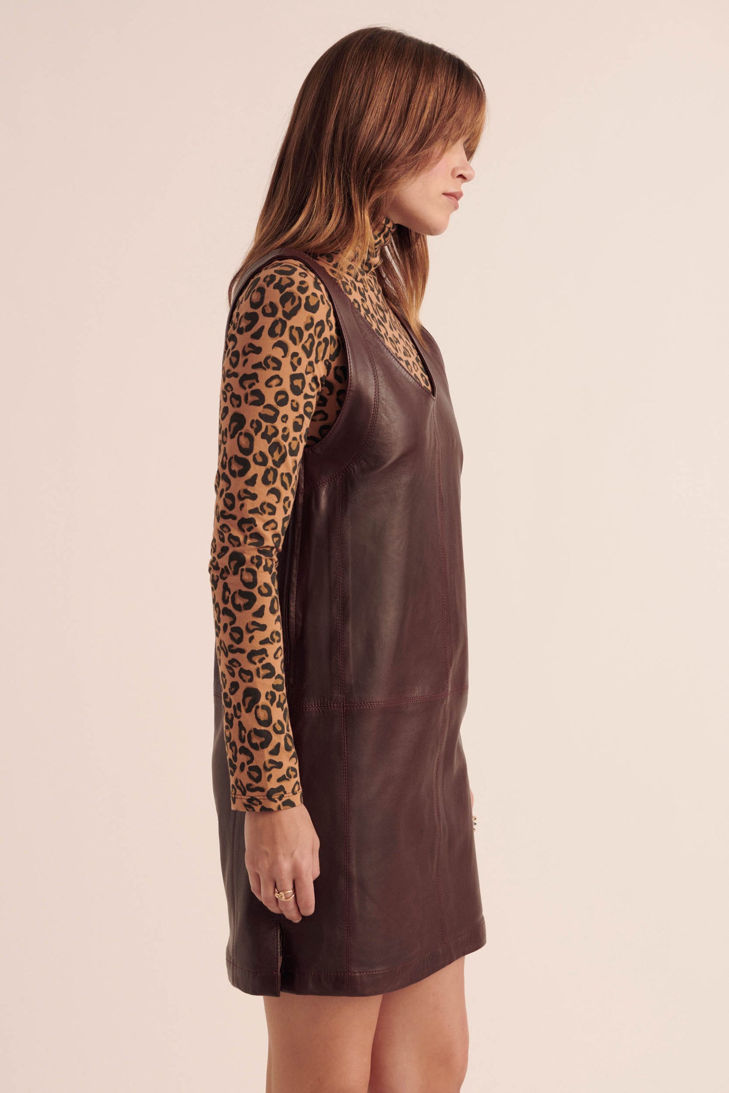 Dona burgundy pinafore dress - Balzac Paris Dona burgundy pinafore dress - Balzac Paris