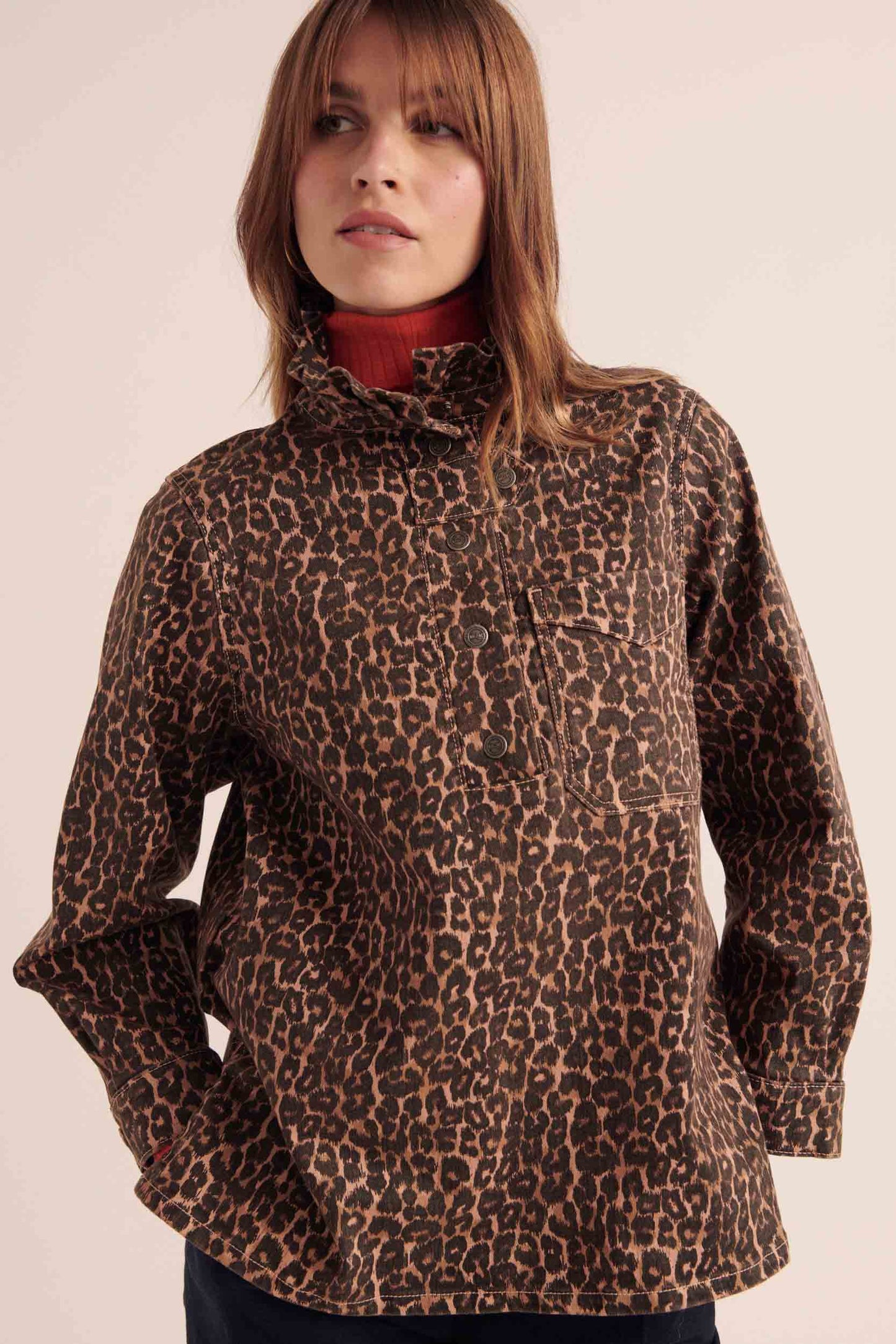 Cyrius leopard coffee jacket