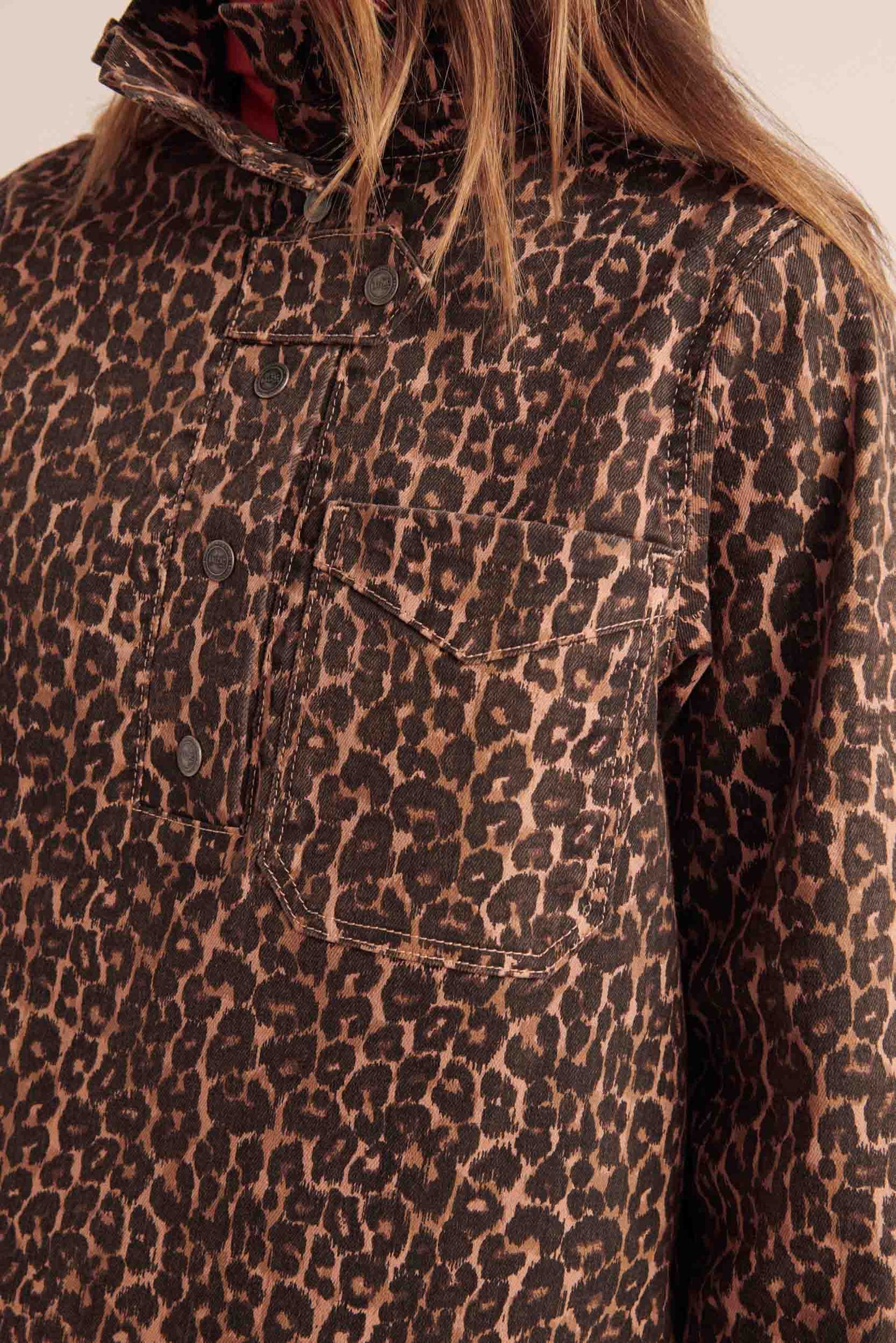 Cyrius leopard coffee jacket