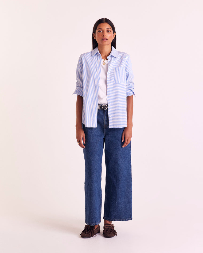 Shirt Ulysse stripes blue and white