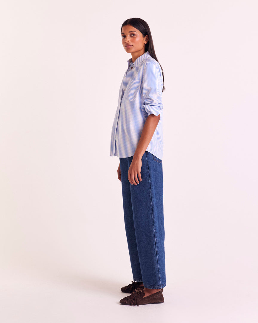 Shirt Ulysse stripes blue and white