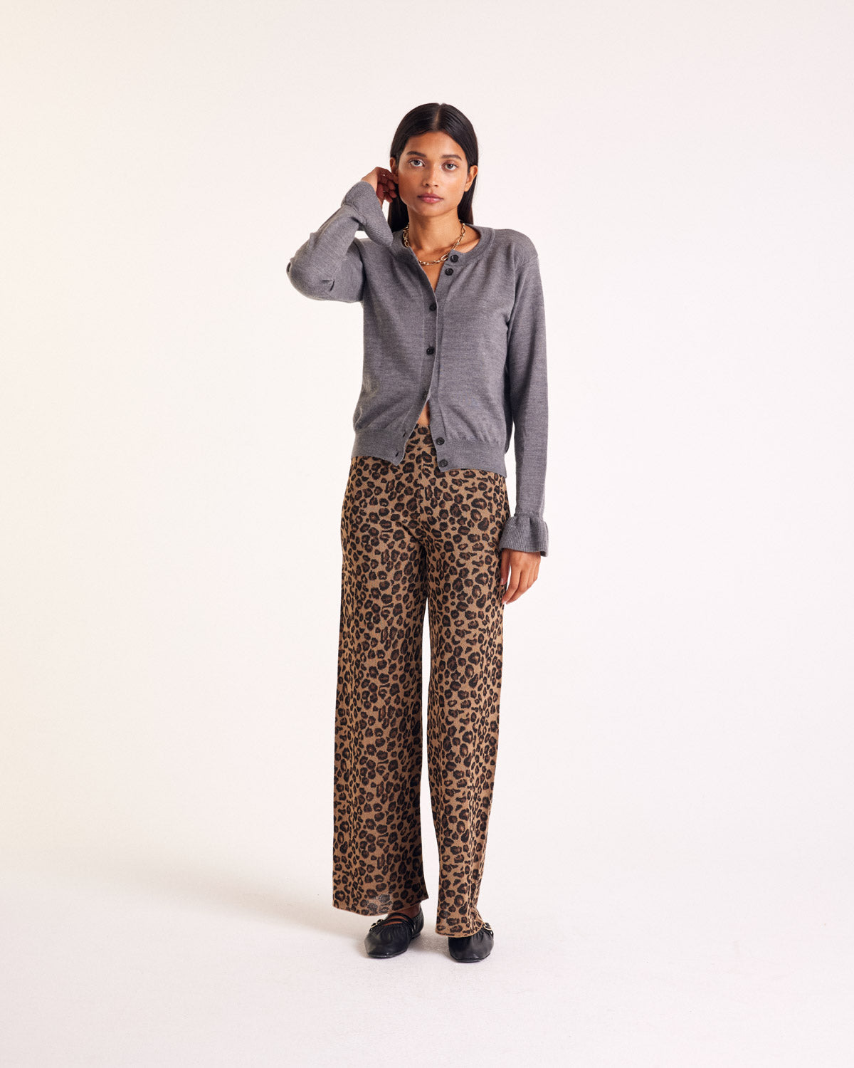 Piana iridescent leopard pants