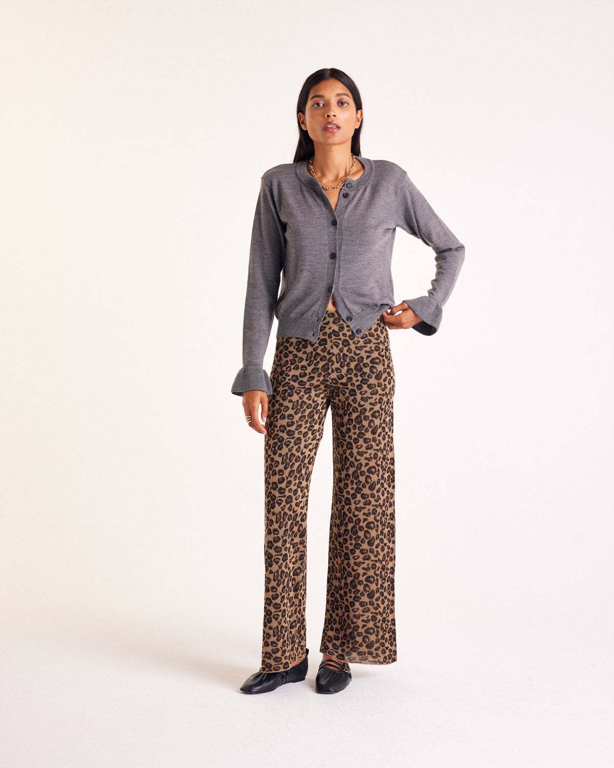 Pants Piana leopard iridescent