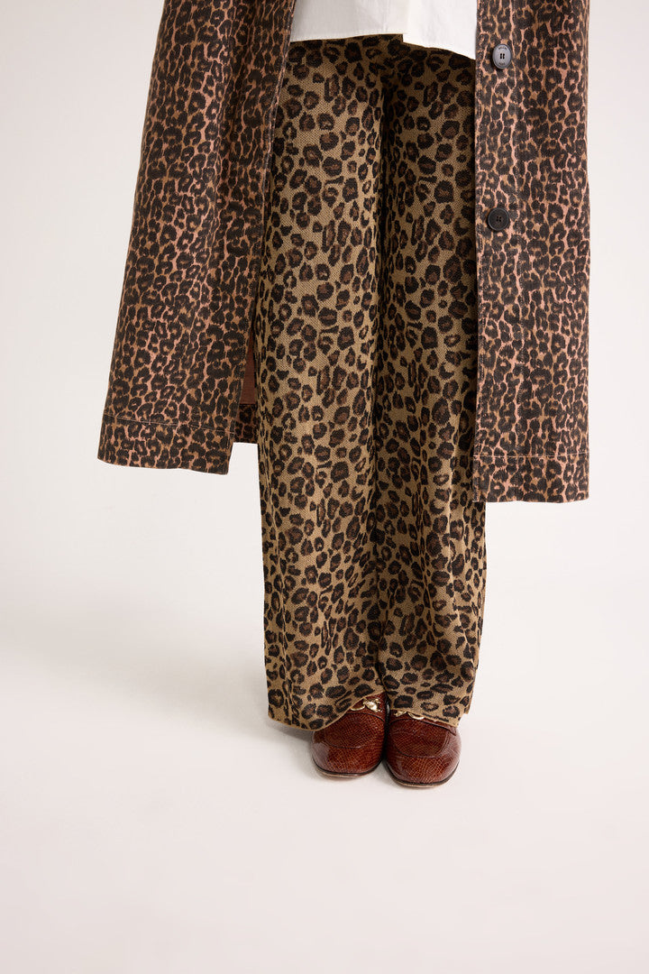 Trench Rosita leopard coffee