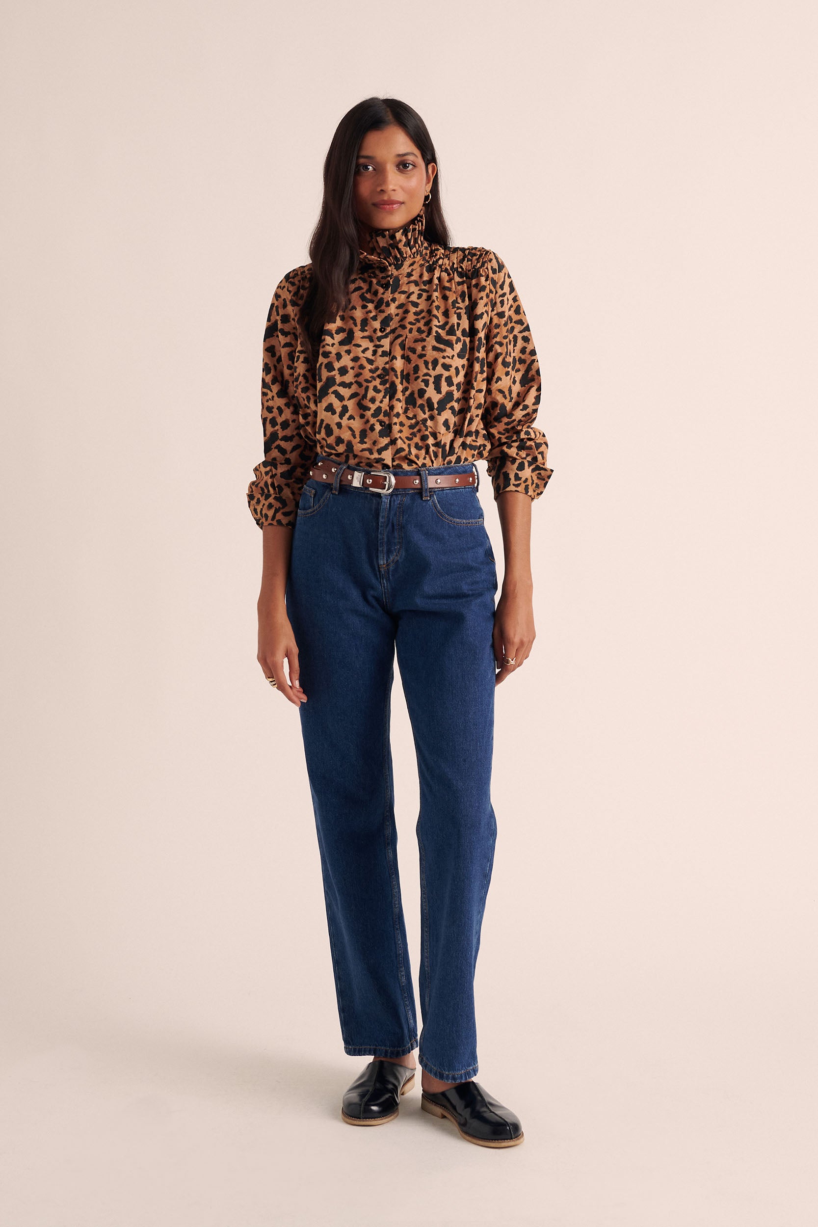 Shirt Léonor cheetah cappuccino