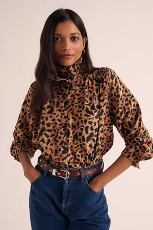 Leonor cheetah cappuccino shirt