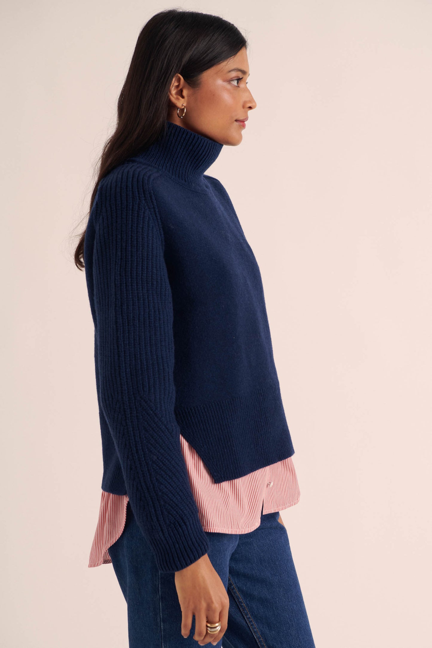 Maël navy blue sweater