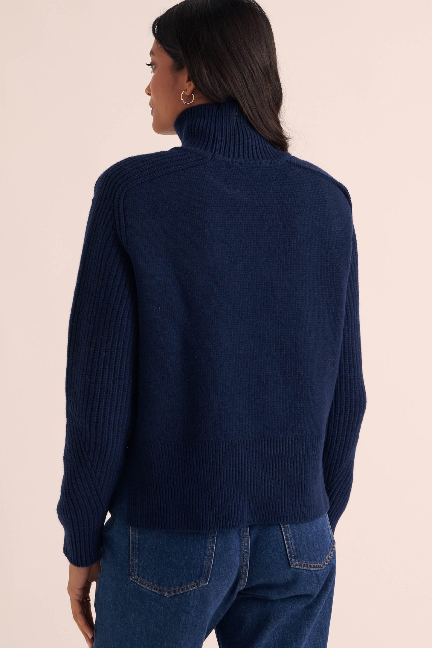 Maël navy blue sweater