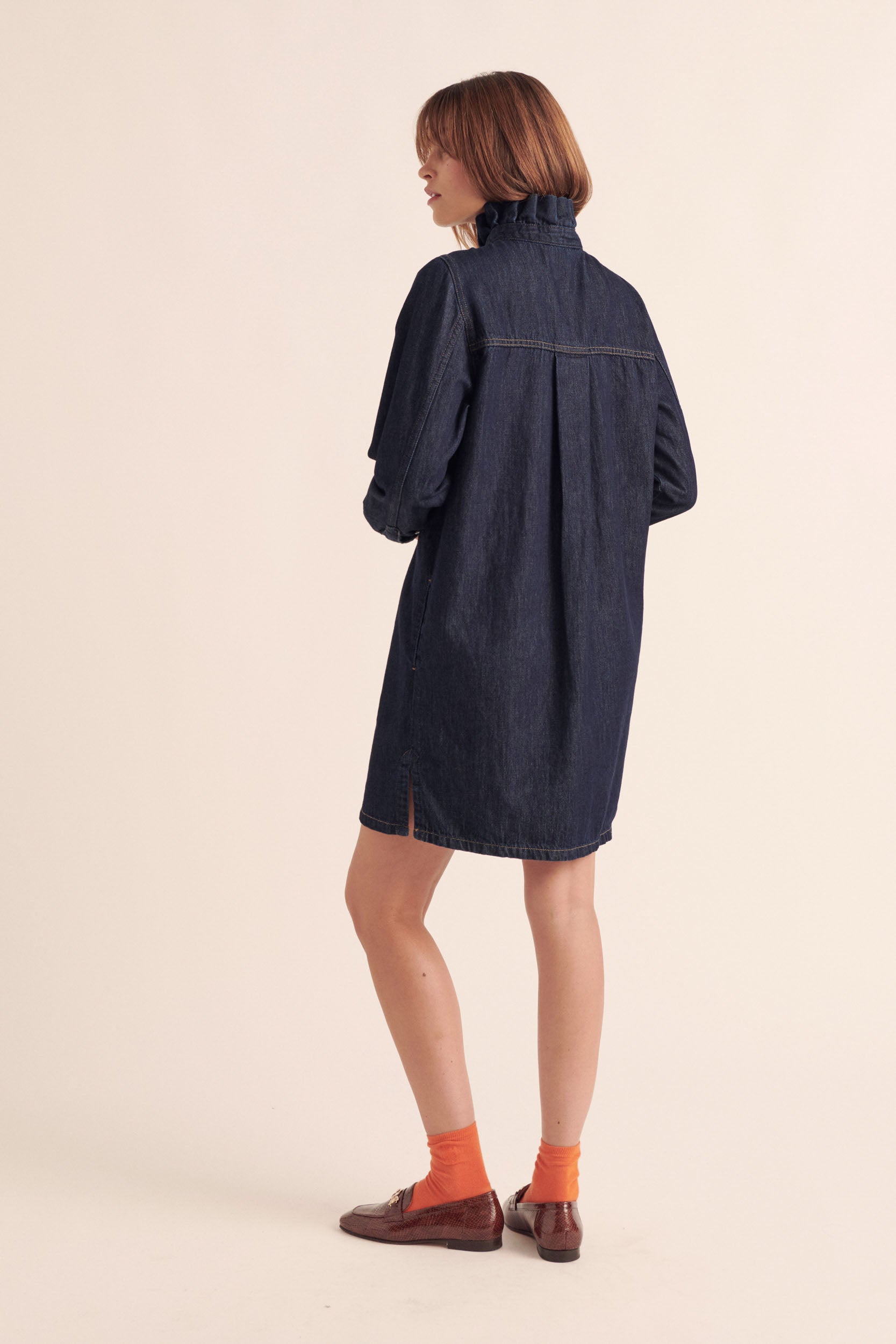 Dress Clélie blue brut