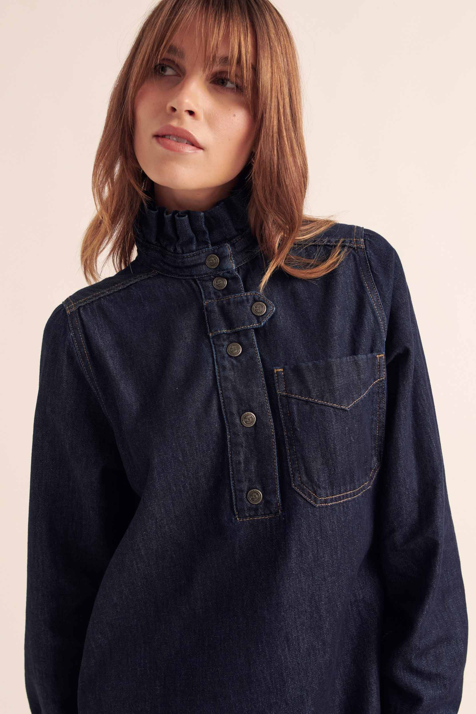 Dress Clélie blue brut