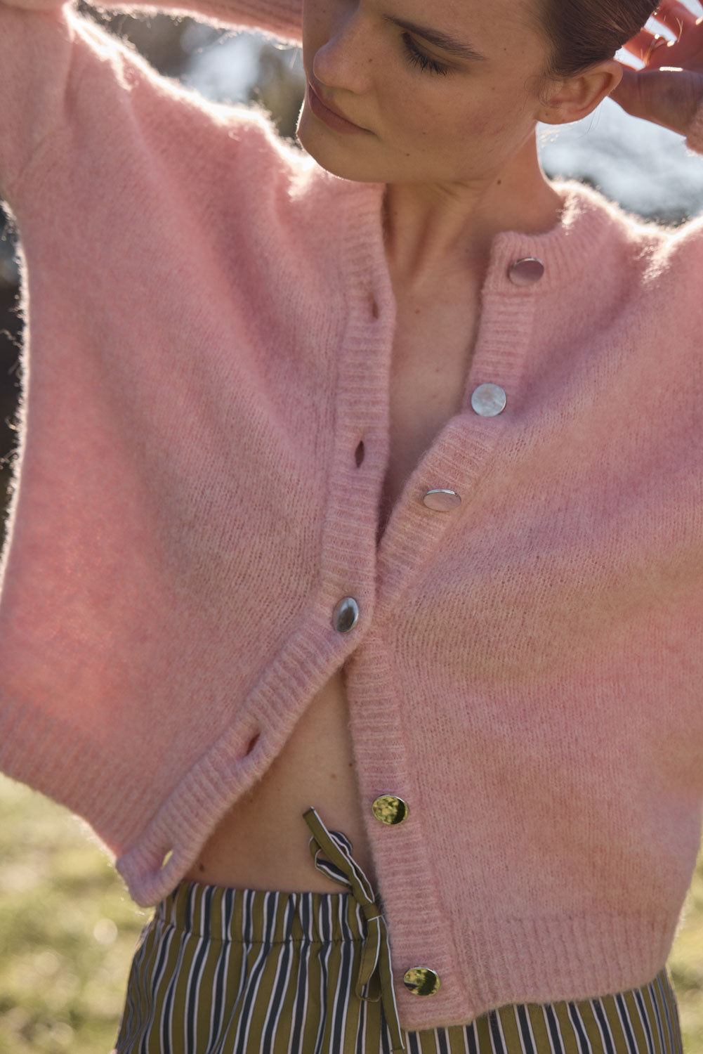 Cardigan Douceur rose pastel