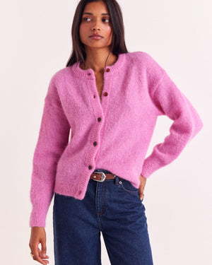 Candy pink softness cardigan