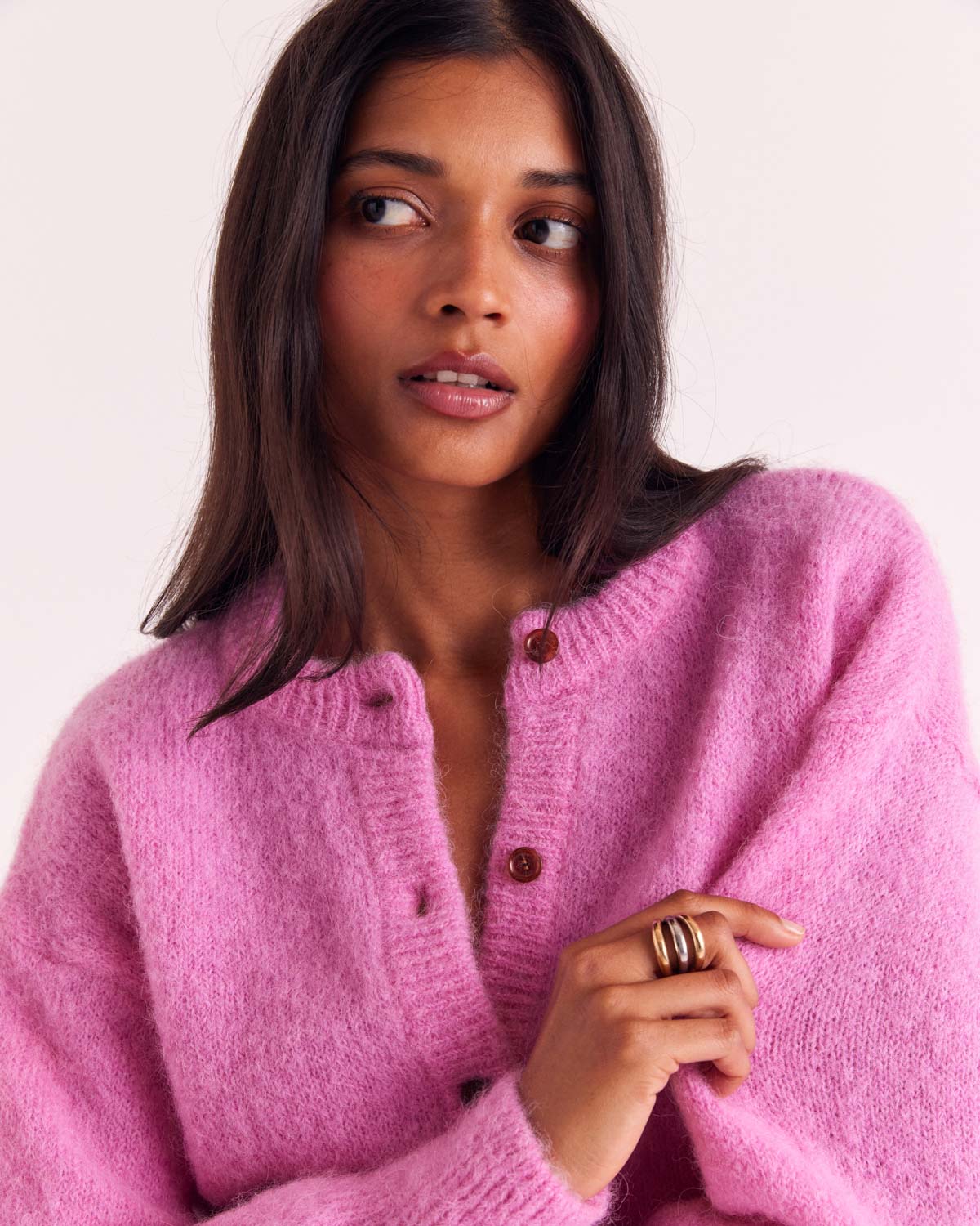 Cardigan Douceur rose bonbon