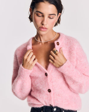 Cardigan Douceur rose pâle