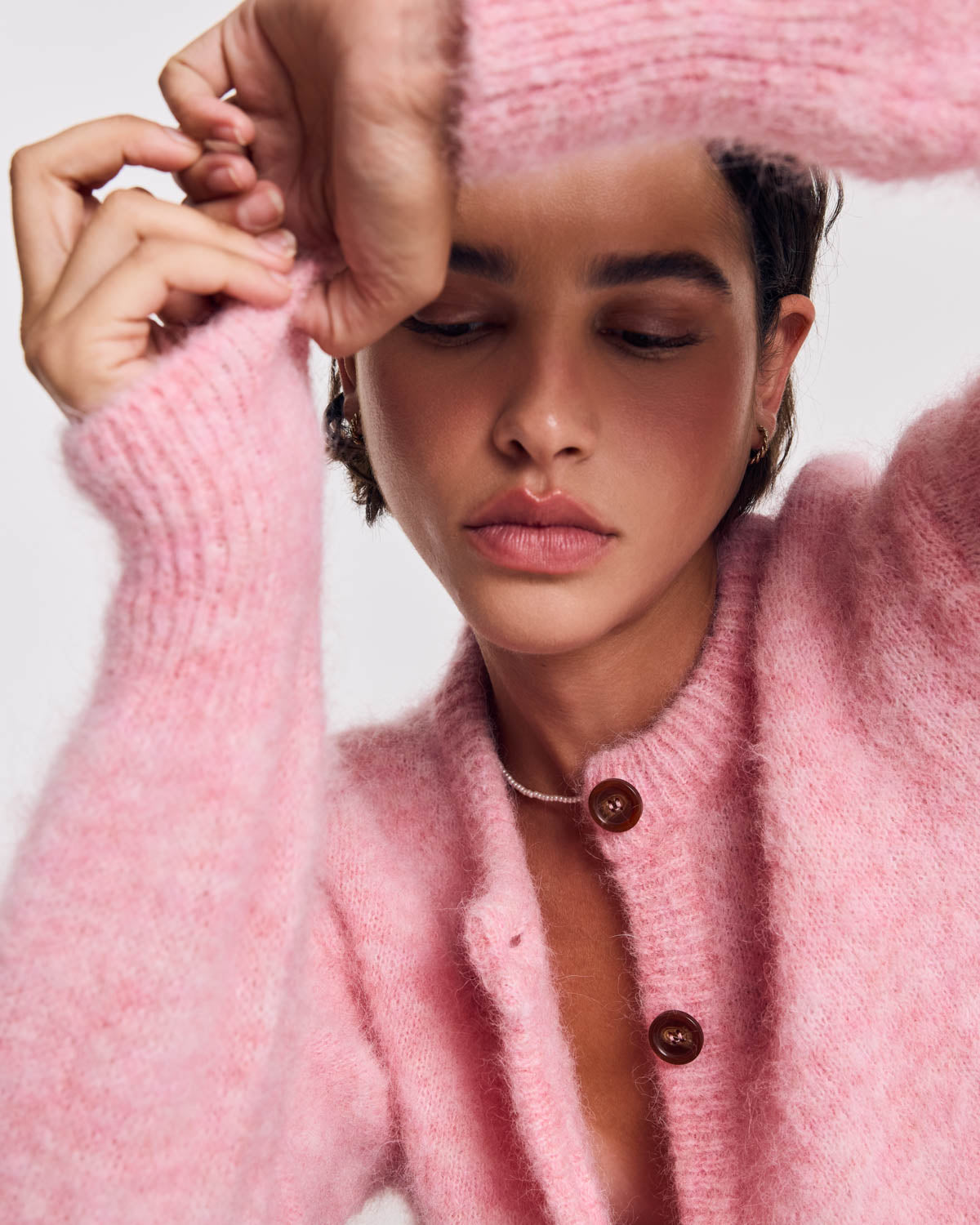 Cardigan Douceur rose pâle