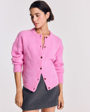 Candy pink softness cardigan