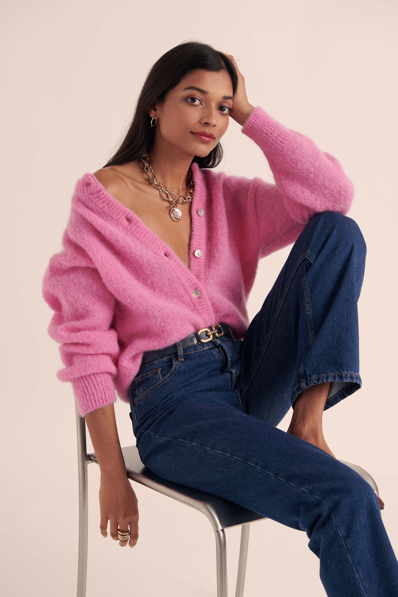 Cardigan Douceur pink