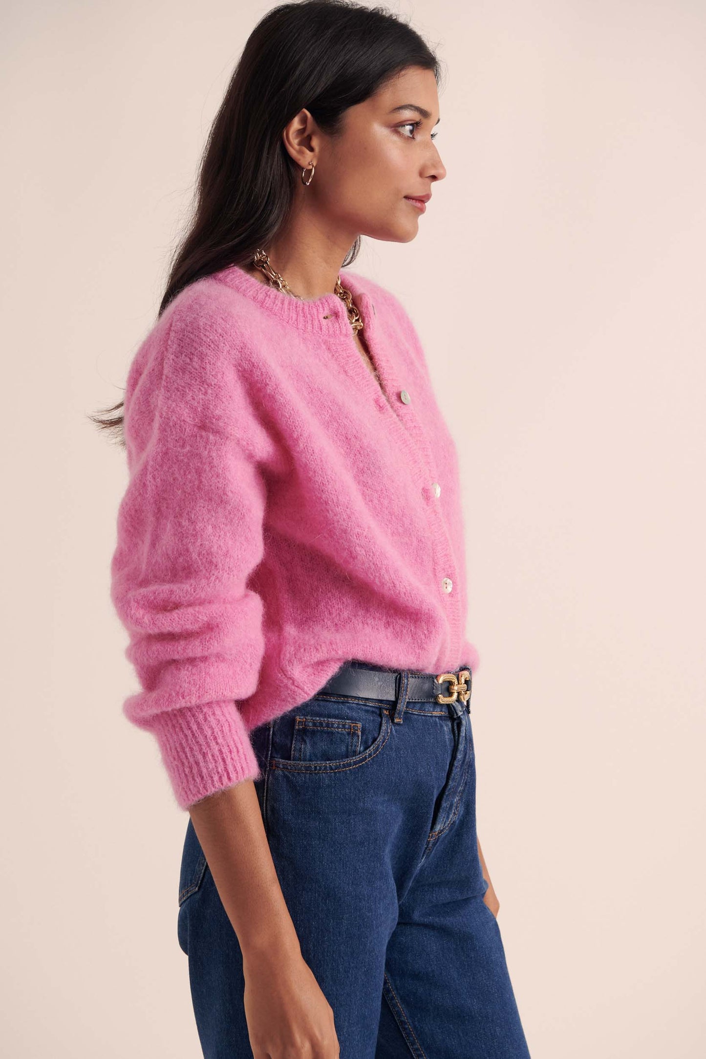 Cardigan Douceur rose bonbon