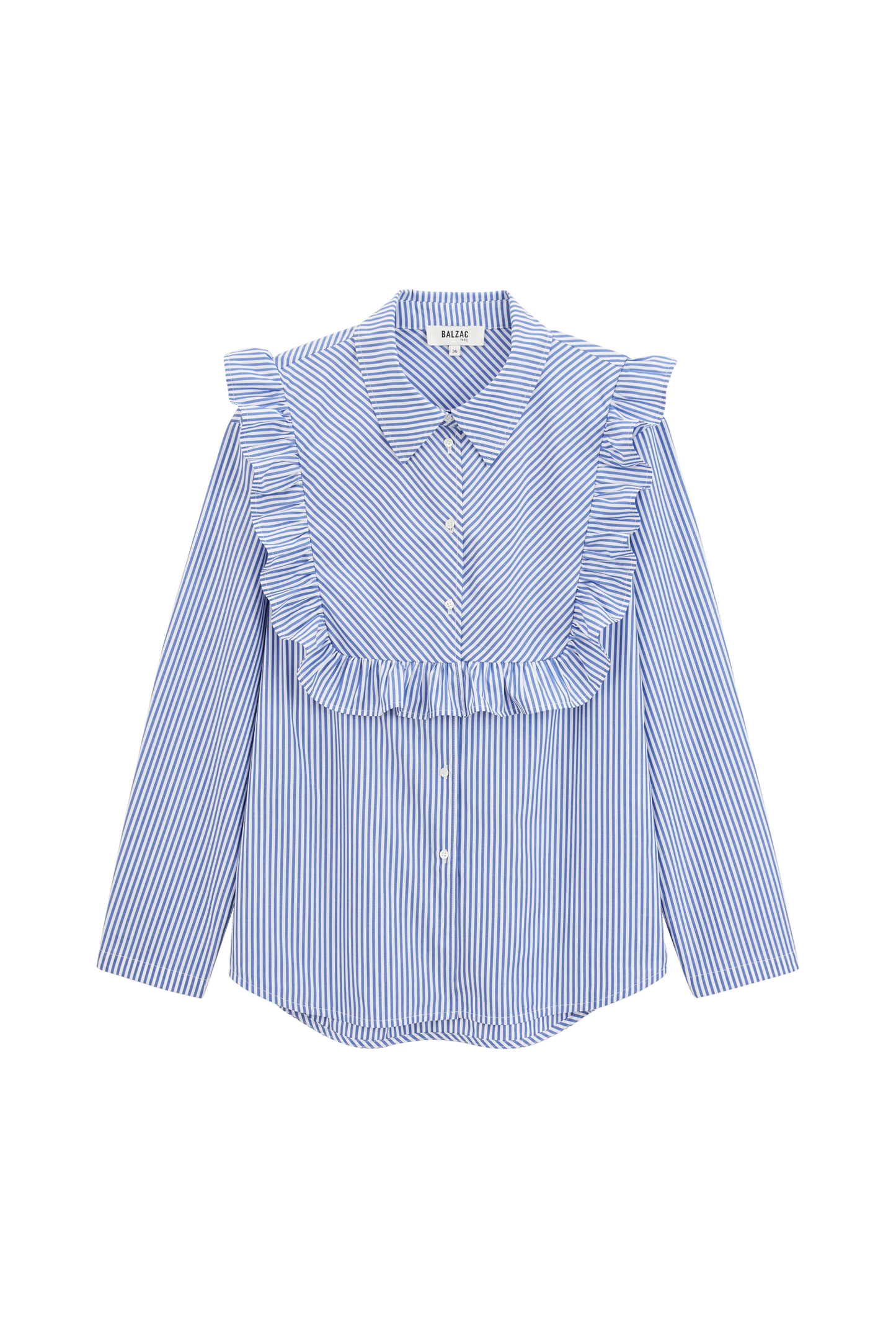 Cassi blue striped blouse