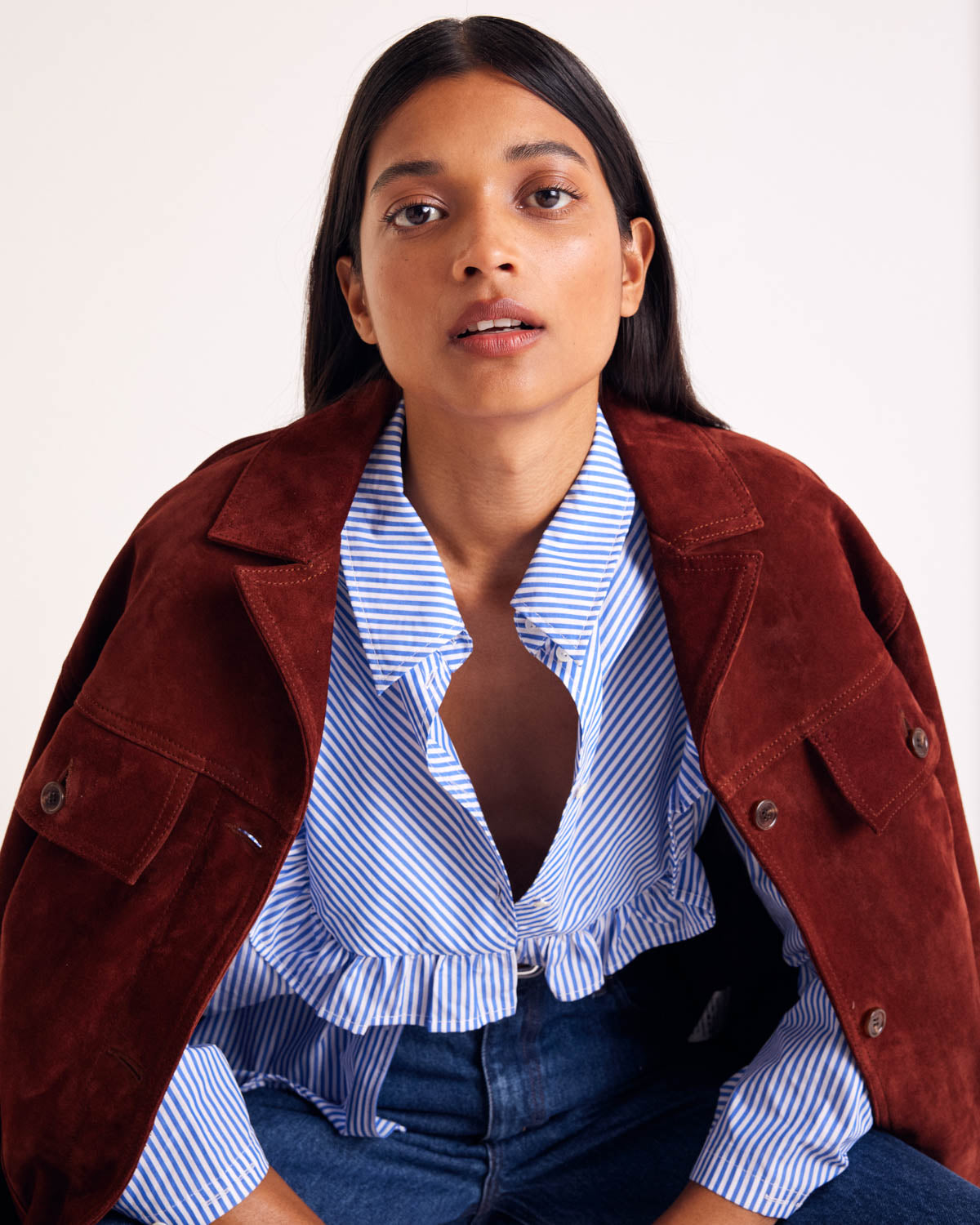 Blouse Cassi stripes blue