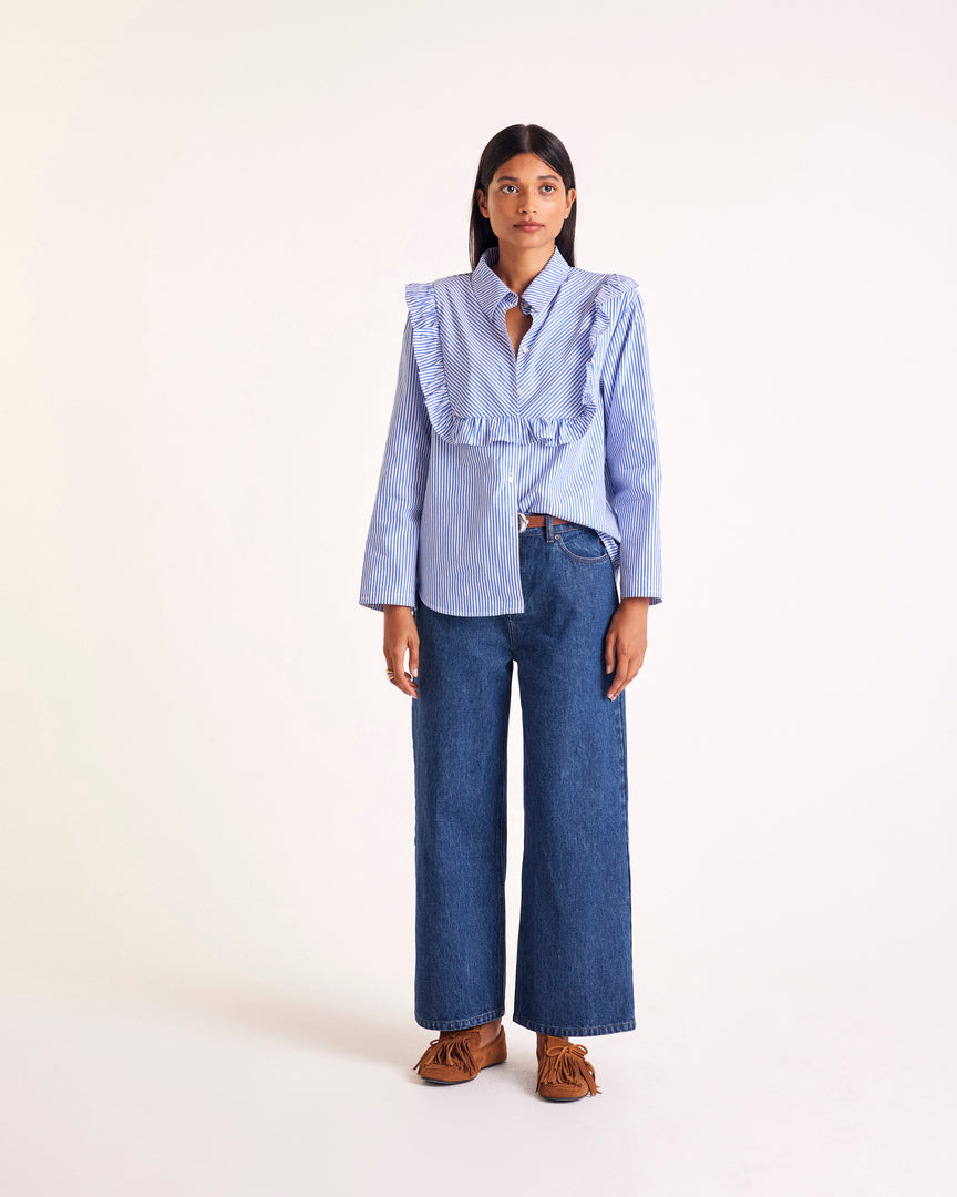 Blouse Cassi stripes blue