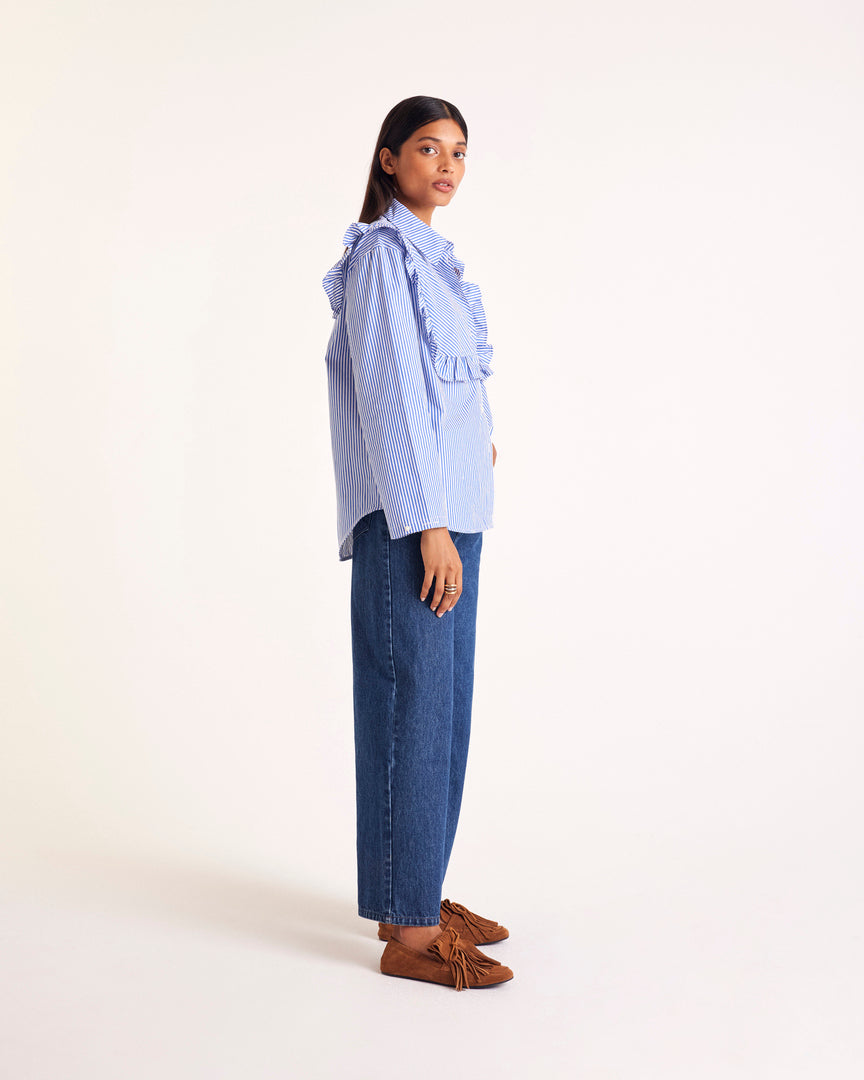 Blouse Cassi stripes blue
