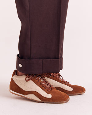 Baskets Elie camel et écru