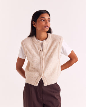 Cardigan Brooke écru