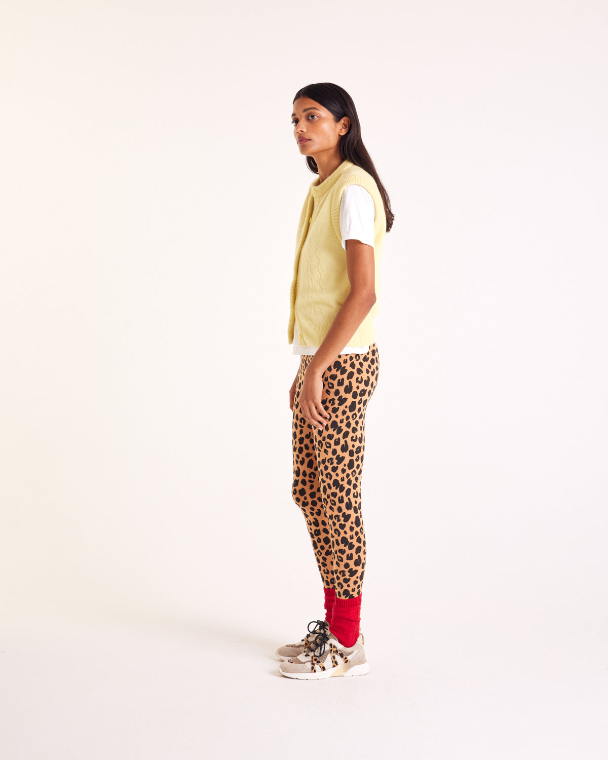 Sneakers Astor sand and cheetah