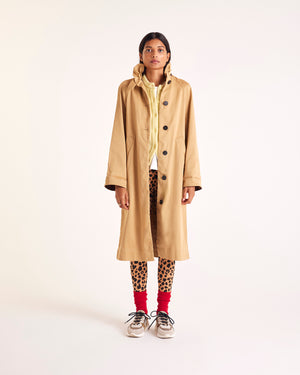 Trench Alma beige et léopard café