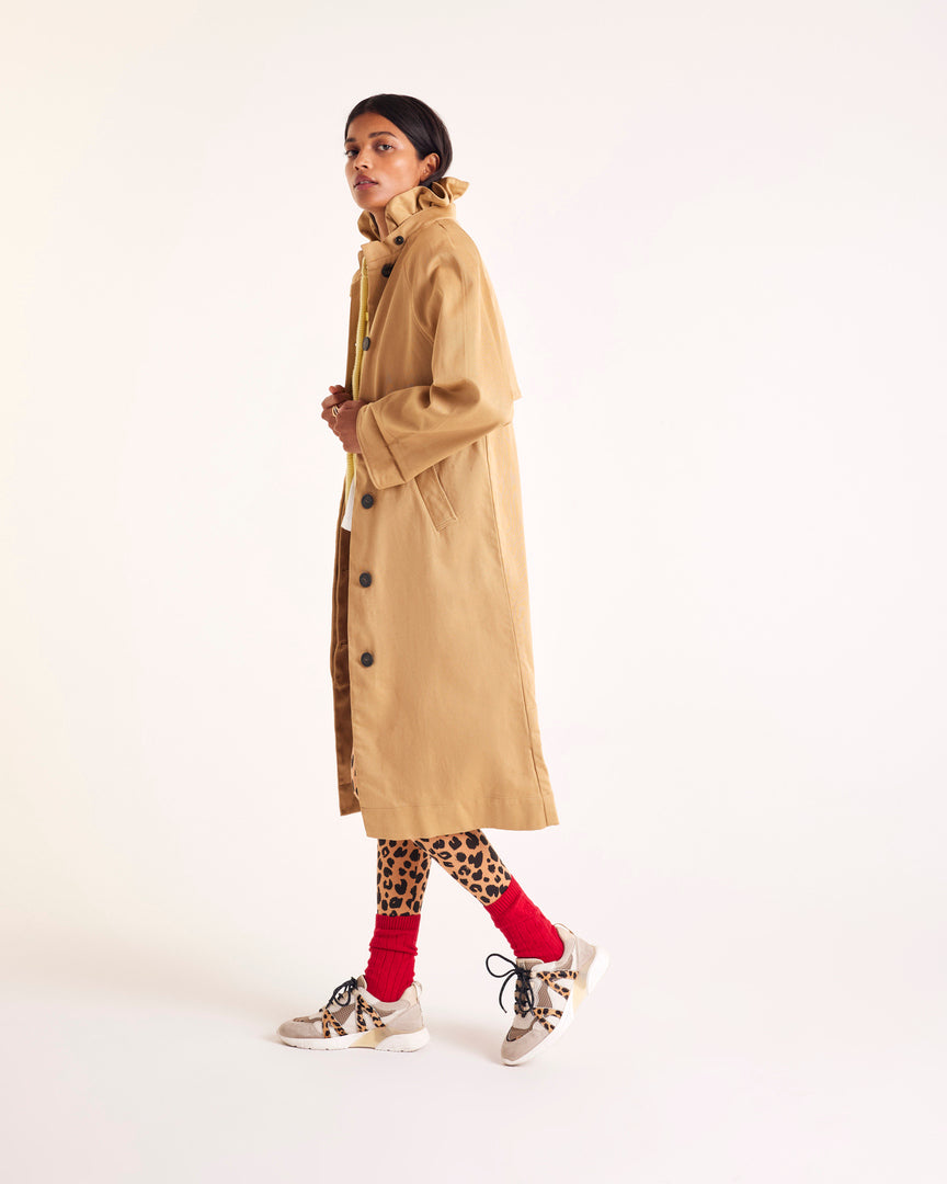 Trench Alma beige et léopard