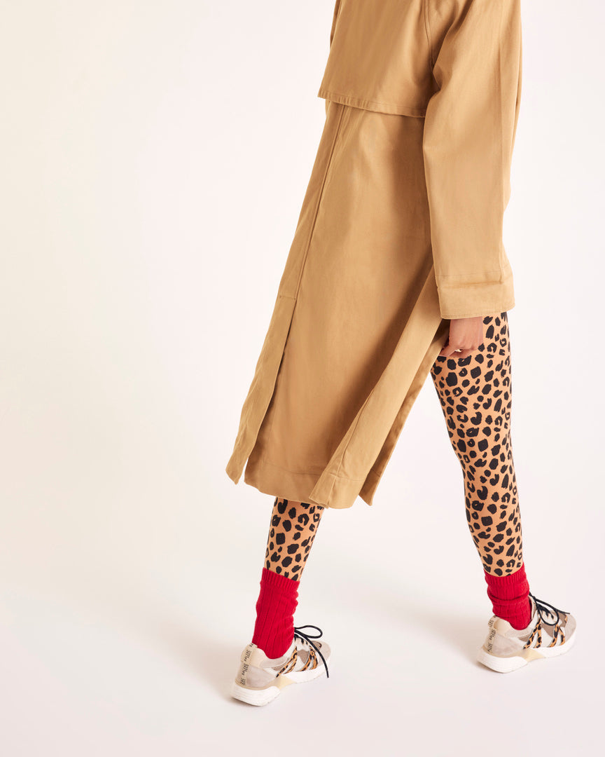 Sneakers Astor sand and cheetah