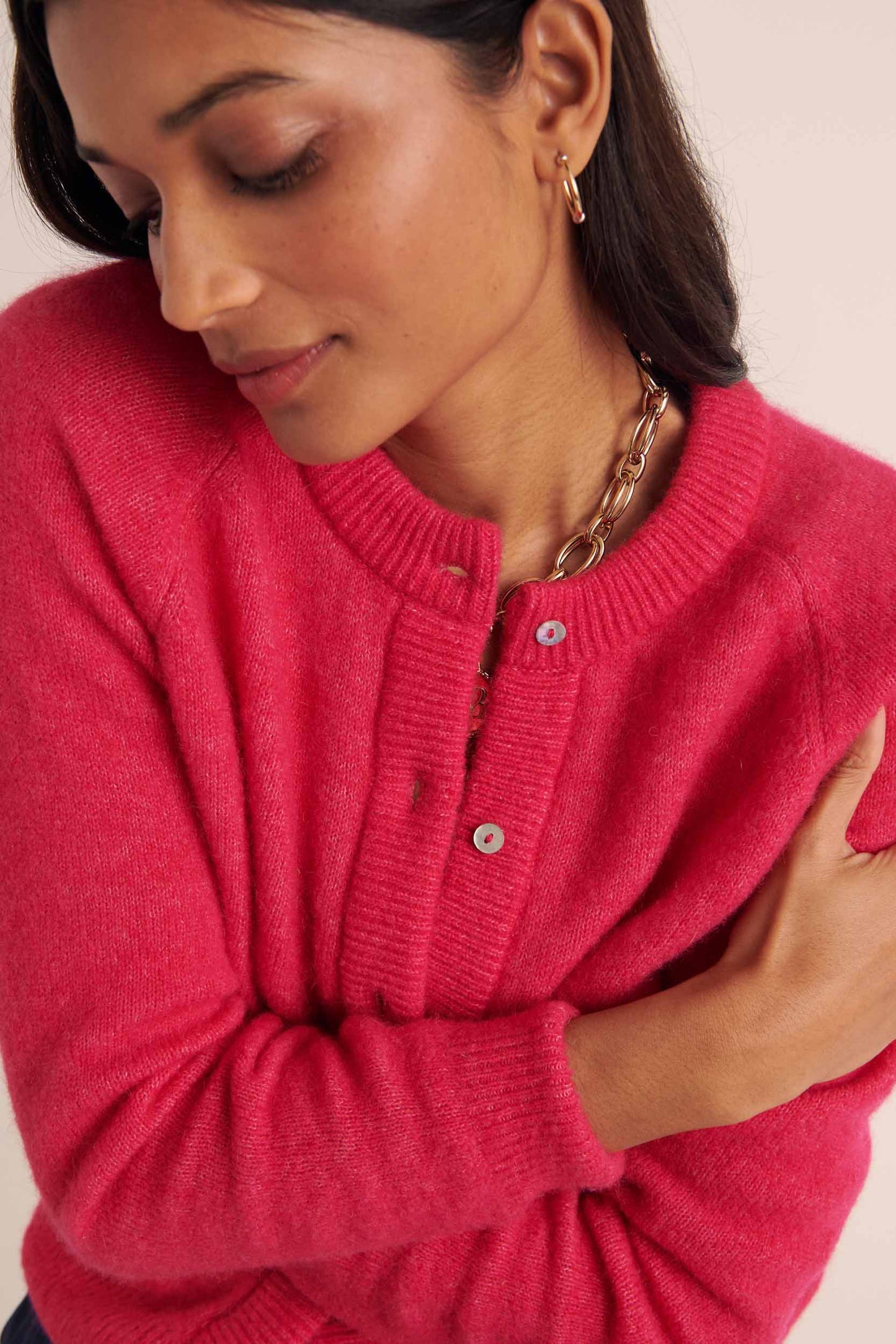 Cardigan Come fuchsia