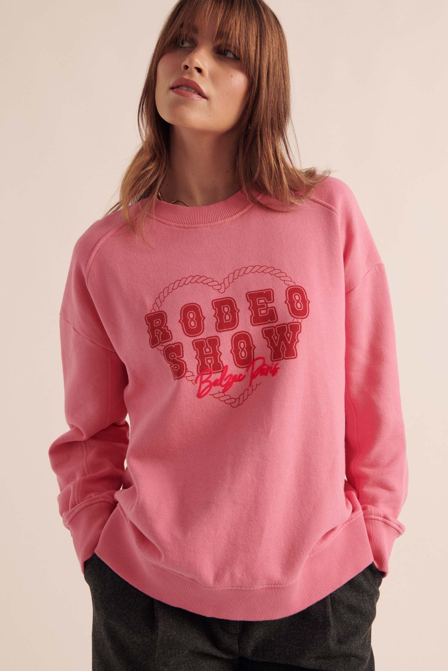 Nico Rodeo show pink sweatshirt