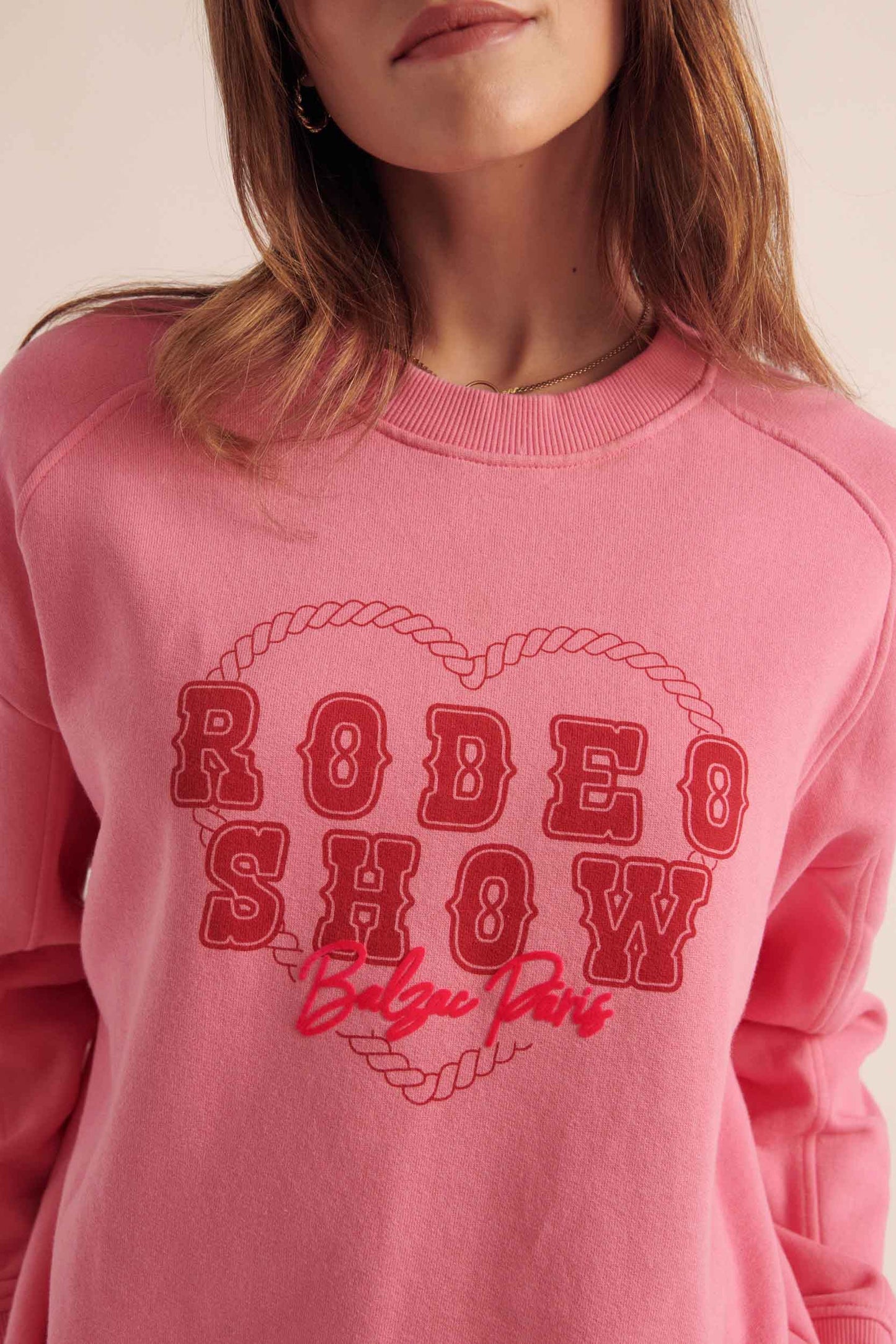 Nico Rodeo show pink sweatshirt