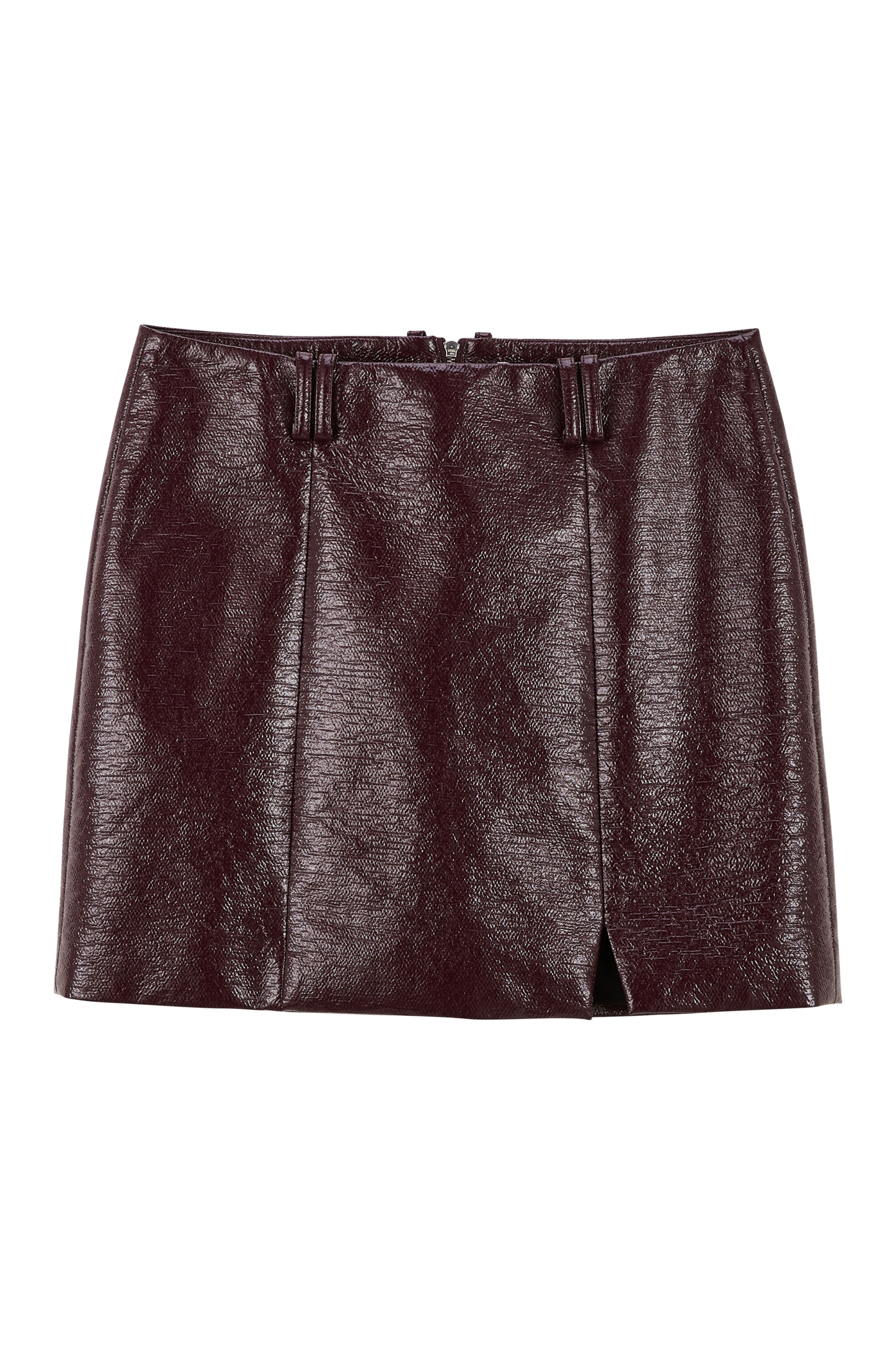 Monica burgundy mini skirt