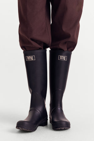 Barbour x Balzac Paris black Emilia boots