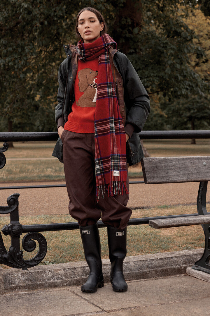 Jacket Anaïs khaki and leopard tawny Barbour x Balzac Paris
