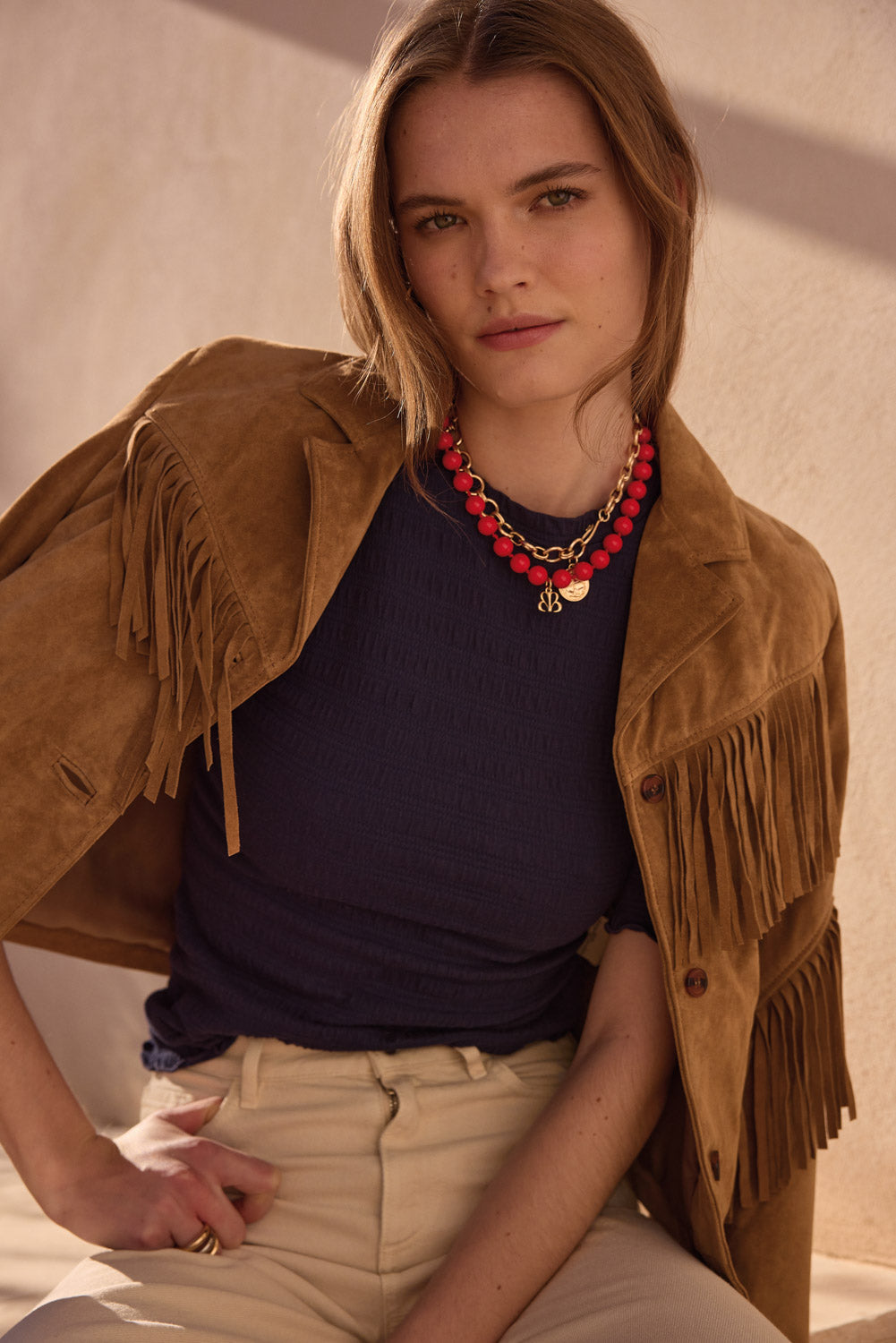 Top Luz navy